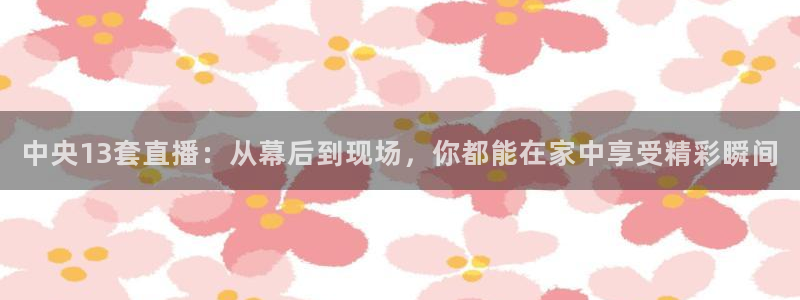 网络体育直播吧：中央13套直播：从幕后到现场，你都能在家中享受精彩瞬间
